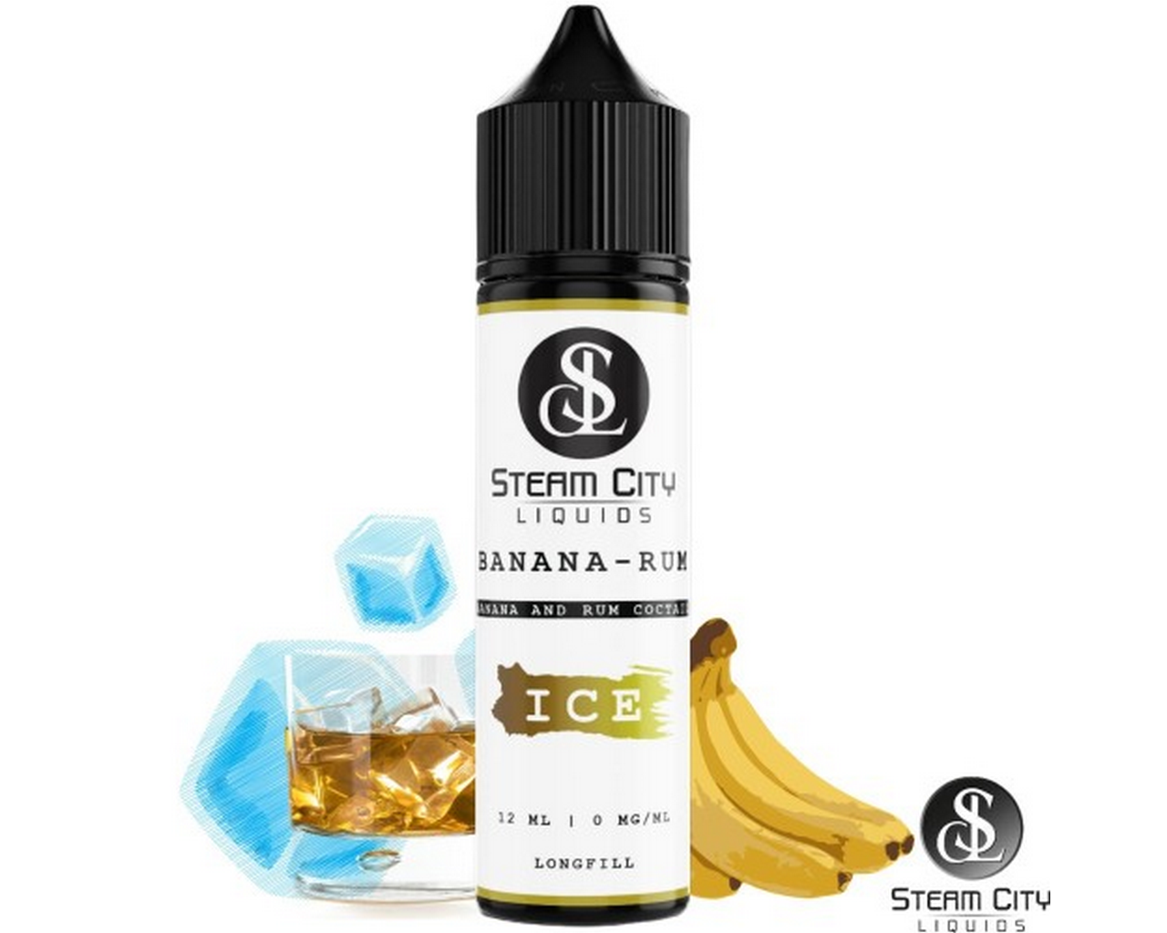 Steam City Flavour Shot Banana Rum ice