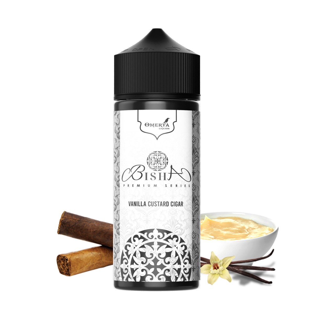 Omerta Flavor Shot Bisha Vanilla Custard Cigar 30ml/120ml