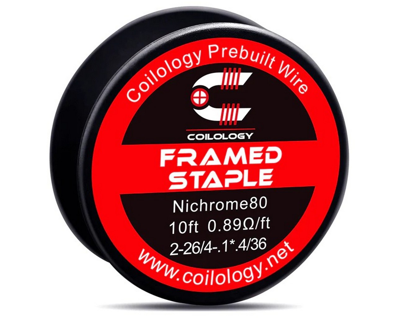 Coilology Framed Staple Spool Wire NI80 2-26/4-.4*.1/36 | 0.89ohm/ft | 3m