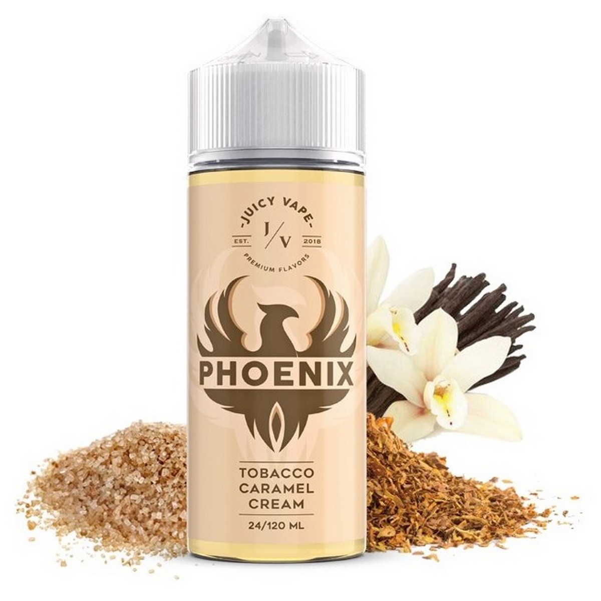 Juicy Vape Phoenix Flavor Shot Tobacco Caramel Cream 24ml/120ml