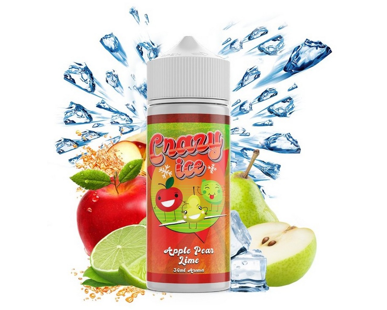 Steam City Crazy Ice Flavour Shot Apple Pear Lime 30ml/120ml