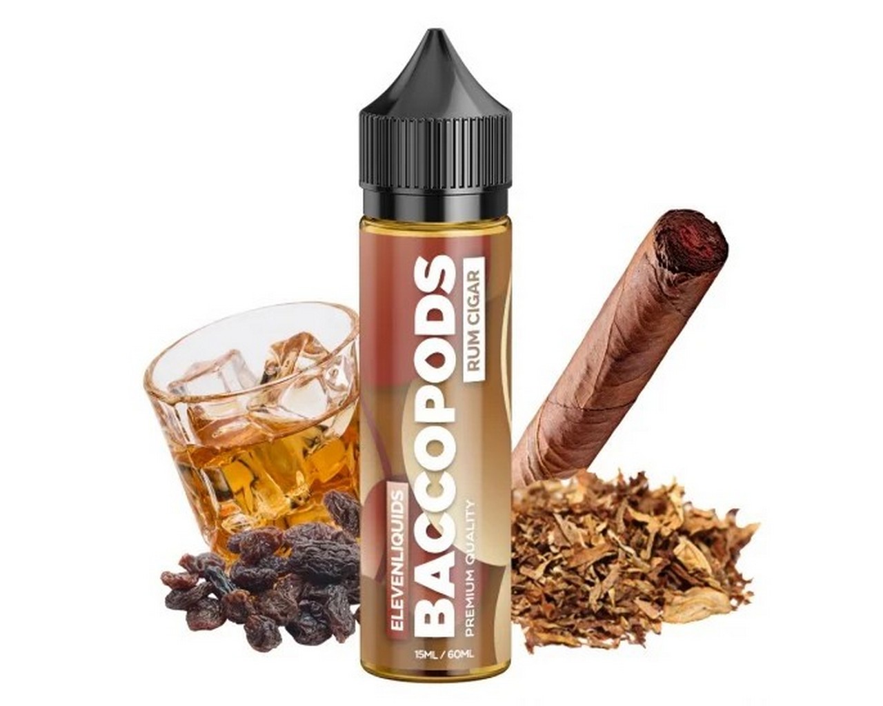 Eleven Baccopods Flavor Shot Rum Cigar 15ml/60ml