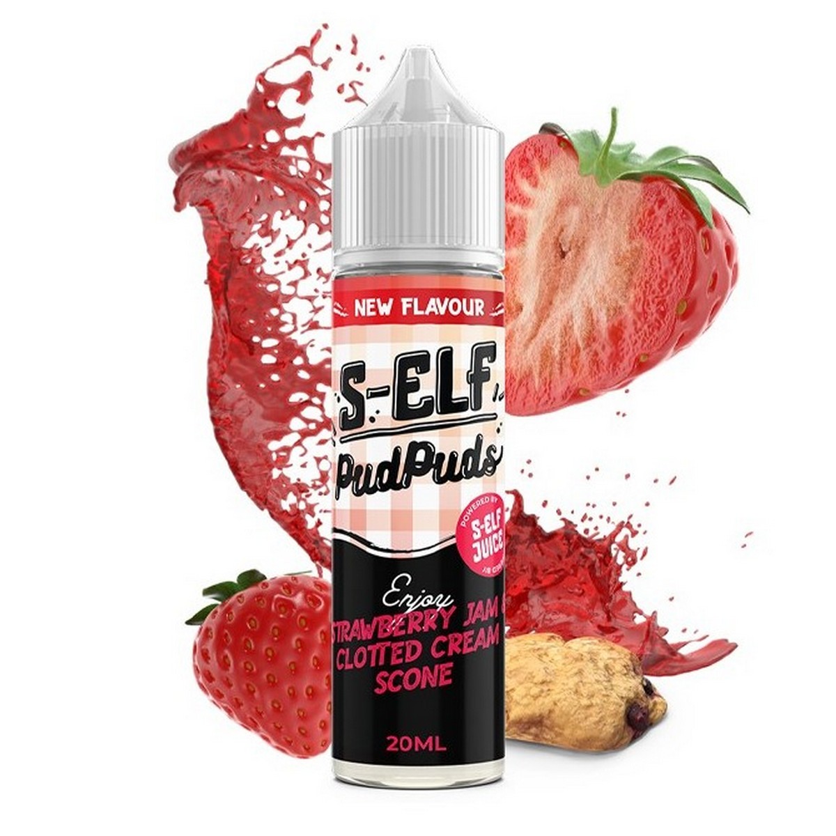 S-Elf Juice Pud Puds Flavour Shot Strawberry Jam & Clotted Cream Scone 20ml/60ml