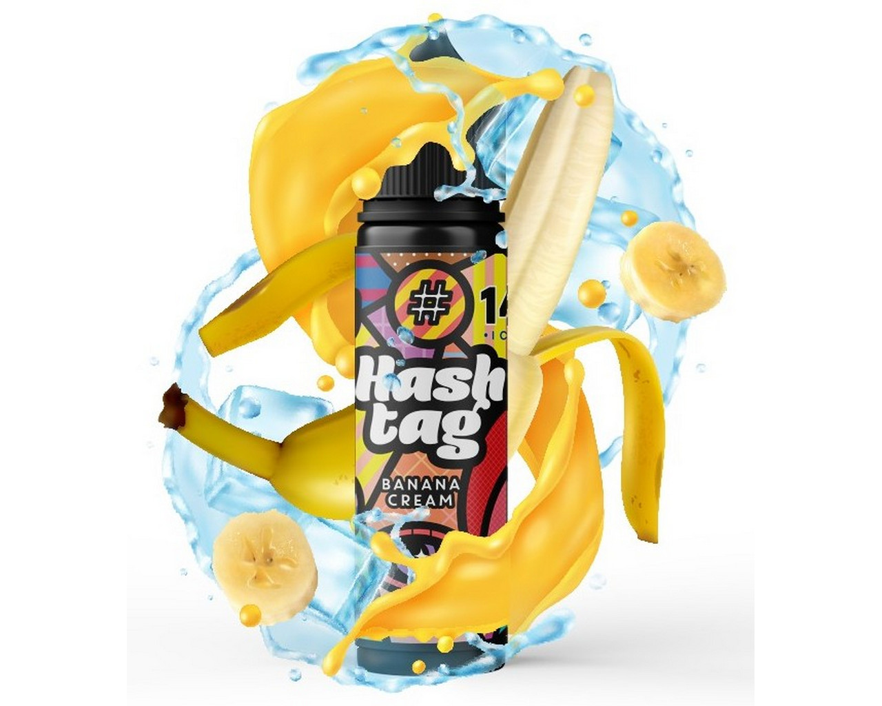 Hashtag Flavorshot Banana Cream Ice 12/60mlHashtag Flavorshot Banana Cream Ice 12/60ml